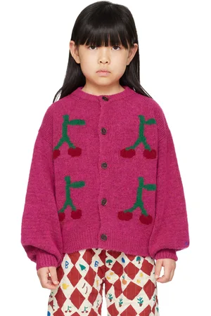 Bobo Choses Enfant | Cardigan rose à images de cerise