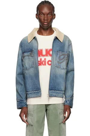 Rhude Blouson western indigo en denim