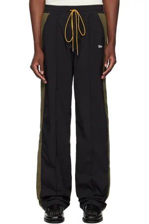 Rhude Pantalon de survêtement Aerial noir et vert