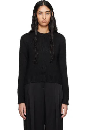 Jil Sander Pull écourté noir en alpaga