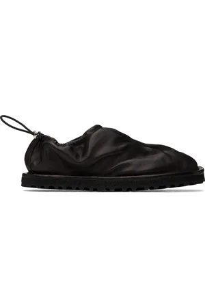 DRIES VAN NOTEN Chaussures à enfiler noires à cordon coulissant