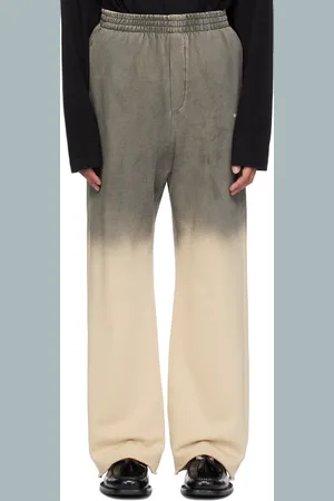 We11 Done Pantalon de survêtement gris à effet dégradé