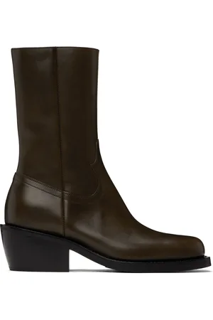 DRIES VAN NOTEN Bottes hauteur mi-mollet brunes