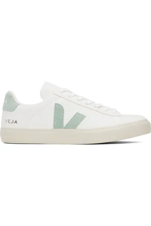 Veja Baskets Campo blanc et vert en cuir