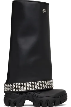 ROMBAUT Bottes de pluie Boccaccio II noires à clous