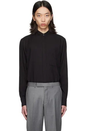 Ermenegildo Zegna Chemise noire à col officier