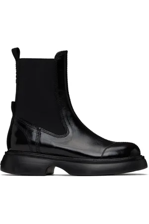 Ganni Bottes chelsea hauteur mi-mollet noires