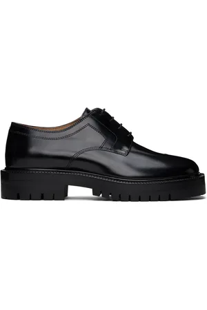 Maison Margiela Derbys noirs à laçage et à bout Tabi