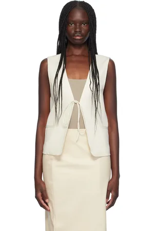 St Agni Gilet Rouleau blanc cassé