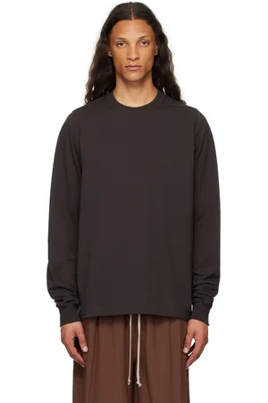 Rick Owens Pull molletonné gris à col ras du cou - Porterville