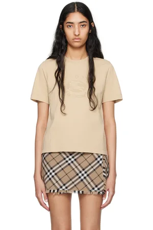 Burberry T-shirt beige à emblème du cavalier