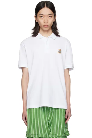 Moschino Polo blanc à écusson d