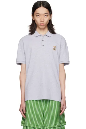 Moschino Polo gris à écusson d