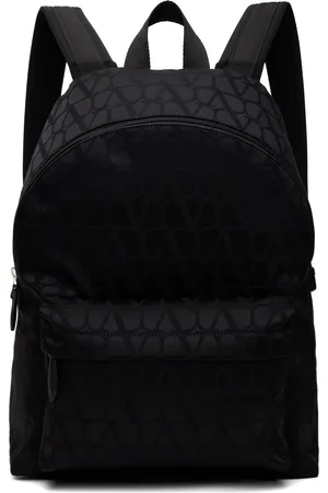 VALENTINO GARAVANI Sac à dos noir à motif Toile iconographe