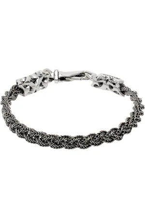 EMANUELE BICOCCHI Bracelet argenté tressé en queue-de-poisson