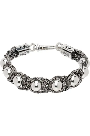 EMANUELE BICOCCHI Bracelet de style shamballa argenté à perles