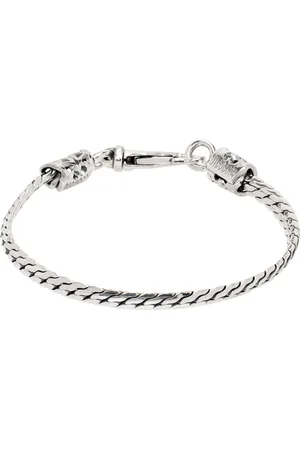 EMANUELE BICOCCHI Bracelet-chainette à chevrons argenté