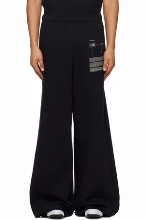 Maison Margiela Pantalon de survêtement noir à logo imprimé