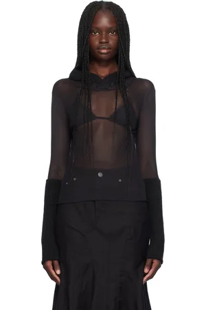 Miaou Pull à capuche Mari noir