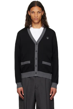 Maison Kitsuné Cardigan noir à logo de renard
