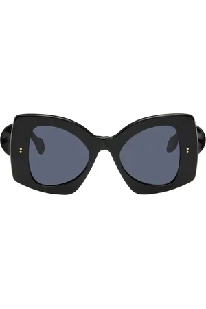 J.W.Anderson Lunettes de soleil noires à ornements torsadés exclusives à SSENSE