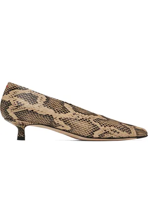Aeyde Chaussures à petit talon Clara beige et noir