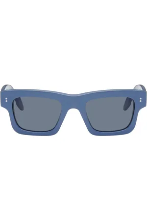 J.W.Anderson Lunettes de soleil rectangulaires bleues exclusives à SSENSE