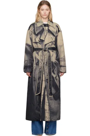 Jean Paul Gaultier Trench beige à images trompe l