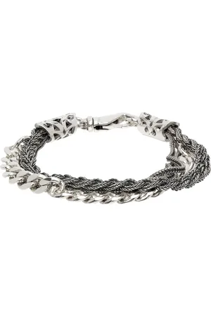 EMANUELE BICOCCHI Bracelet étagé et tressé argenté