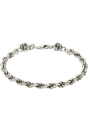 EMANUELE BICOCCHI Bracelet argenté à breloques graphiques exclusif à SSENSE