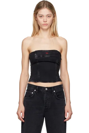Diesel Haut tube Ville noir en denim