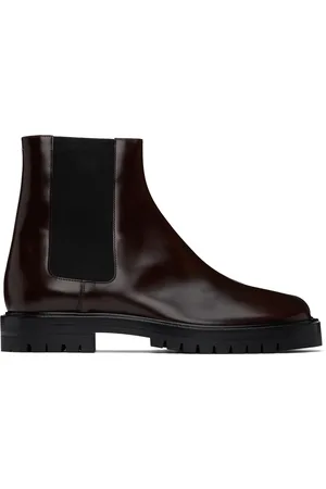Maison Margiela Bottes chelsea brunes à bout Tabi