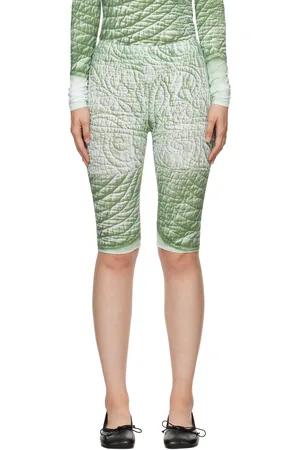 Maison Margiela Short vert à motif graphique trompe l