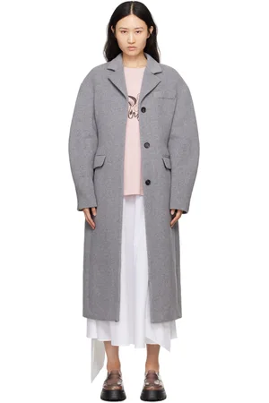 Msgm Manteau gris à emmanchures basses