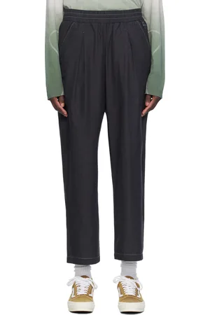 DIME Pantalon noir à images de lotus