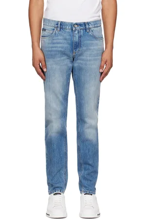 Dolce & Gabbana Jean bleu à effet délavé