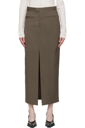 Filippa K Jupe longue façon tailleur brune