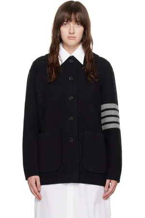 Thom Browne Manteau bleu marine à quatre rayures
