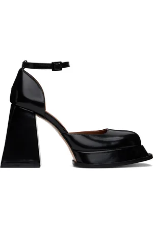 Shushu/Tong Chaussures à talon bottier noires à bout rond
