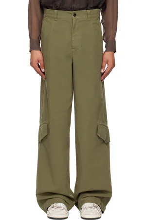 DRIES VAN NOTEN Pantalon cargo décontracté kaki
