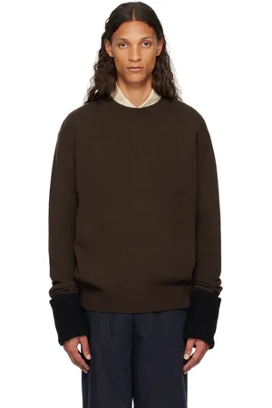 DRIES VAN NOTEN Pull brun à poignets roulés