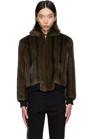 Ernest W. Baker Blouson Harrington brun en fourrure synthétique