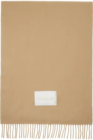 Moncler Écharpe beige en laine feutrée