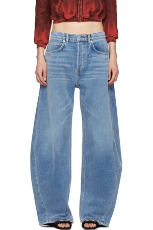 Alexander Wang Jean surdimensionné bleu à coutures incurvées