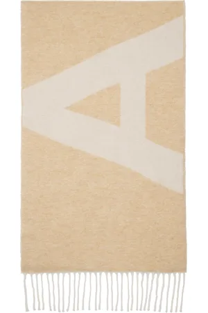 A.P.C. Écharpe Malo beige et blanc