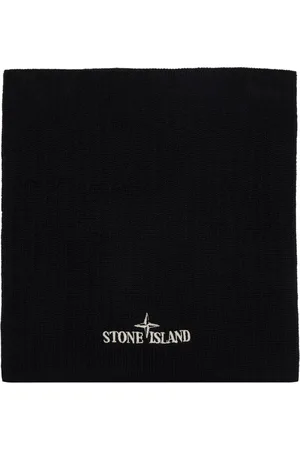 Stone Island Écharpe-tube noire en tricot