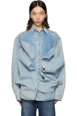 Y / PROJECT Chemise bleue en denim à panneaux amovibles - Evergreen