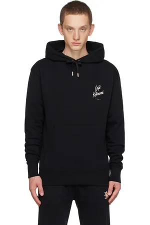 Maison Kitsuné Pull à capuche noir - Café Kitsuné
