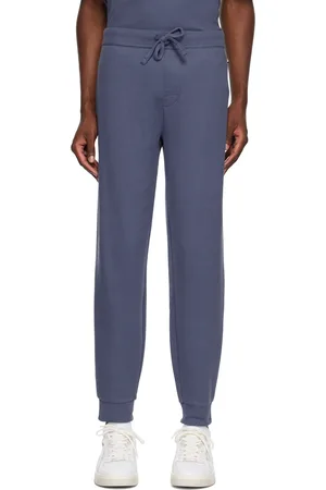 HUGO BOSS Pantalon de survêtement bleu marine à logo brodé