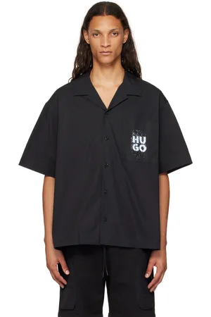HUGO BOSS Chemise noire à emmanchures basses